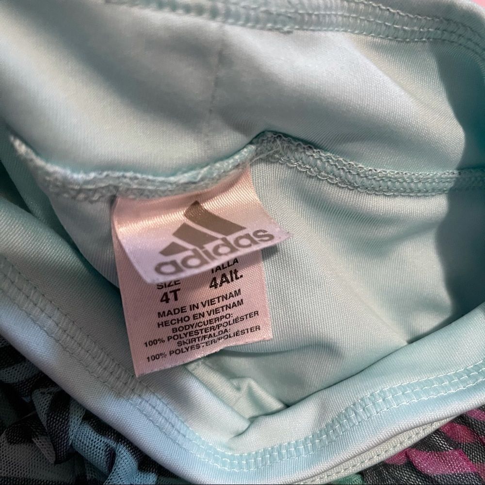 adidas Girl's Printed Mesh Skort Sz 4T - Picture 11 of 12
